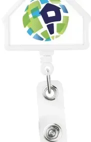White House Shape Retractable Id Badge Reel — view 3