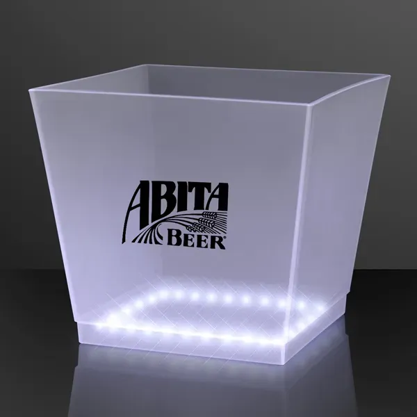 White LED Bottle Service Ice Bucket