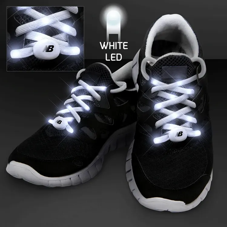 White LED Shoelaces for Night Fun Runs