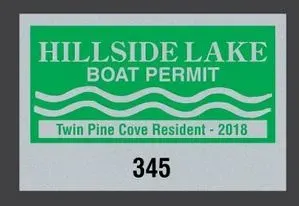 White Reflective Parking Permit Decal w/Face Application (3"x2")