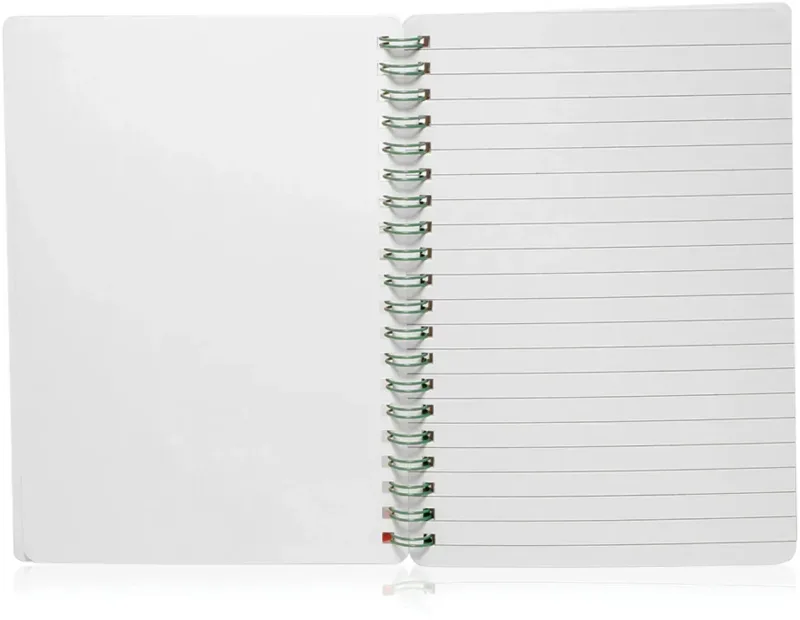 Personalized White Spiral Notebook (5" x 7") - Elastic Band — view 4