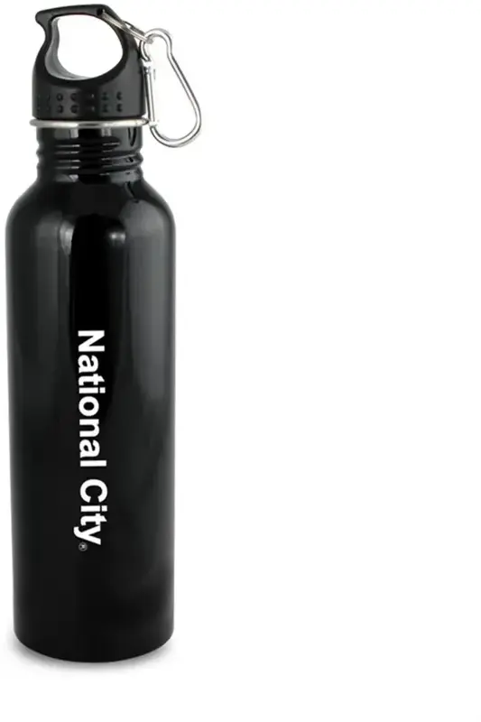 25oz Wide Mouth Stainless Steel Carabiner Water Bottle