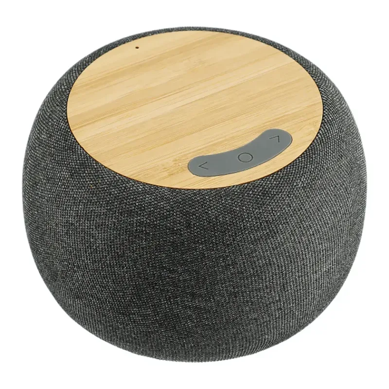 Personalized Bamboo & Fabric Speaker with Wireless Charging - 5W — view 5