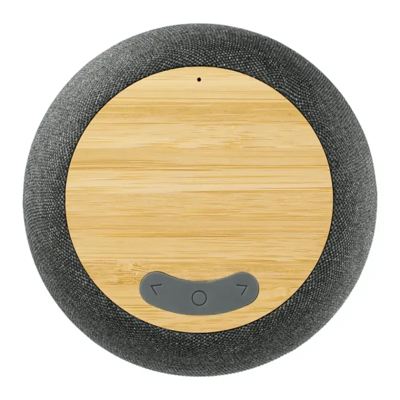 Personalized Bamboo & Fabric Speaker with Wireless Charging - 5W — view 7
