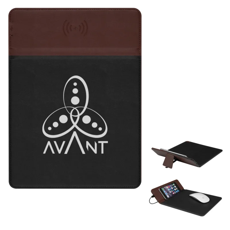 Wireless Charging Mouse Pad With Phone Stand — view 3