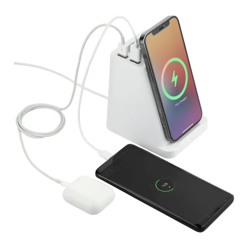 Custom Wireless Charging Pen Holder with Dual Outputs - 5W — view 5