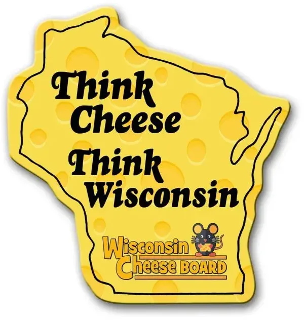 Imprinted Wisconsin State Magnet