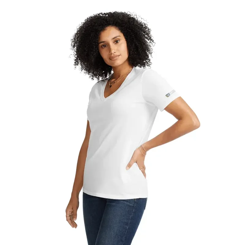Women's American Giant Classic Cotton V-Neck T-Shirt — view 11