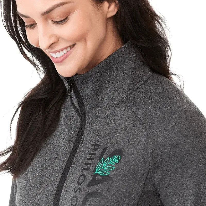 Personalized Women's Eco Knit Full Zip Performance Jacket — view 8