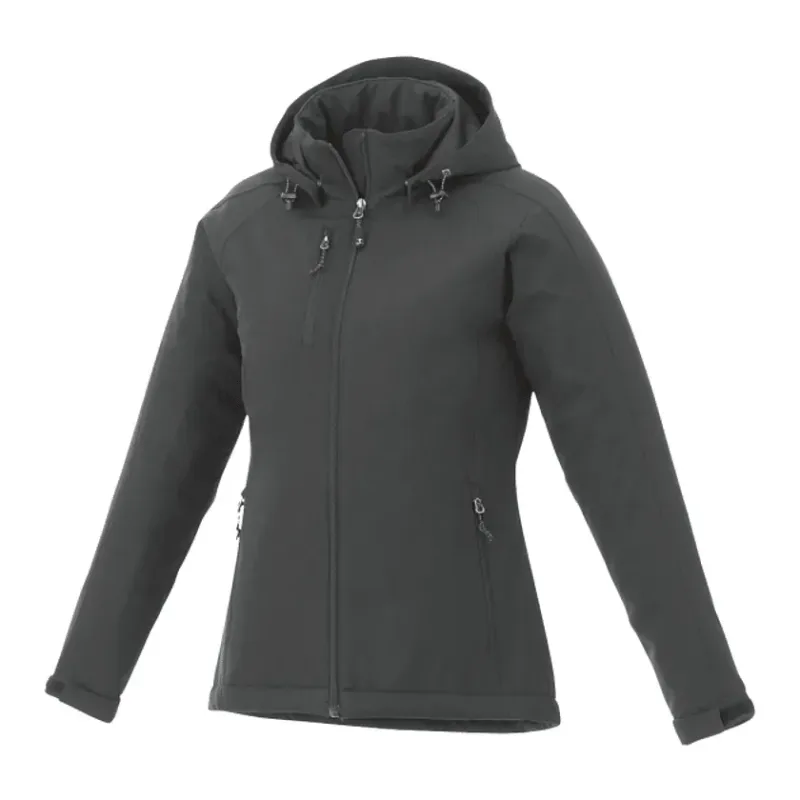 Custom Women's Bryce Insulated Softshell Logo Jacket with Hood — view 17