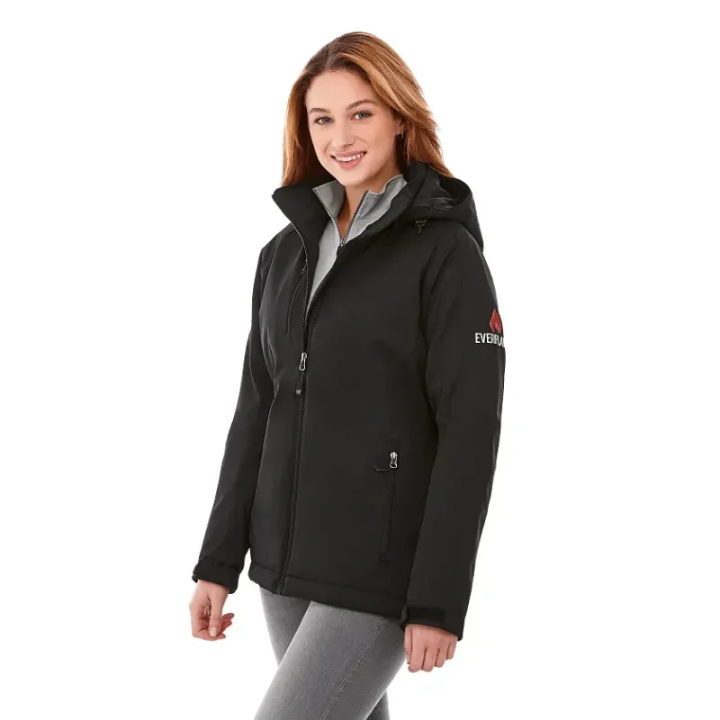 Custom Women's Bryce Insulated Softshell Logo Jacket with Hood — view 6