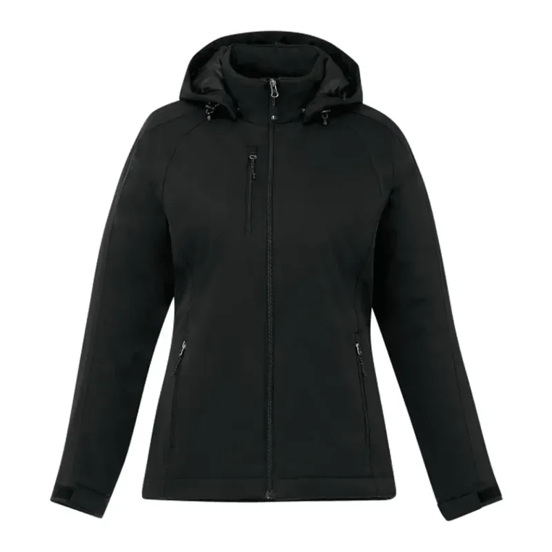 Custom Women's Bryce Insulated Softshell Logo Jacket with Hood — view 7