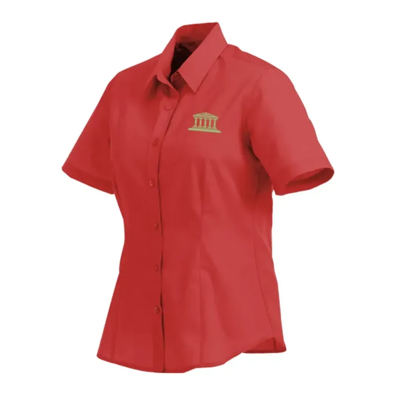 Custom Colter Short Sleeve Button Up Women's Shirt — view 11