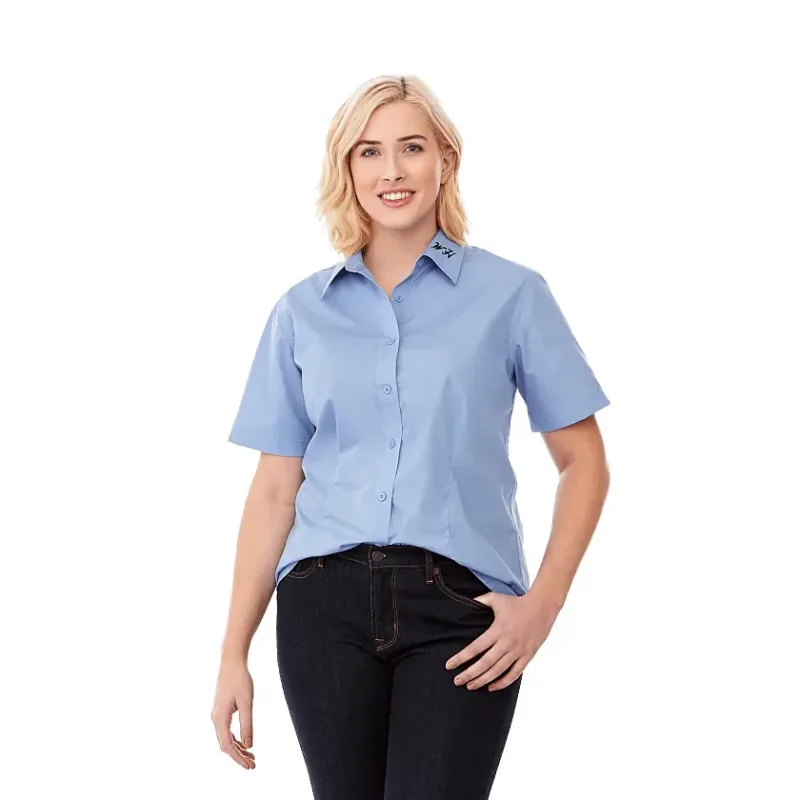Custom Colter Short Sleeve Button Up Women's Shirt — view 12