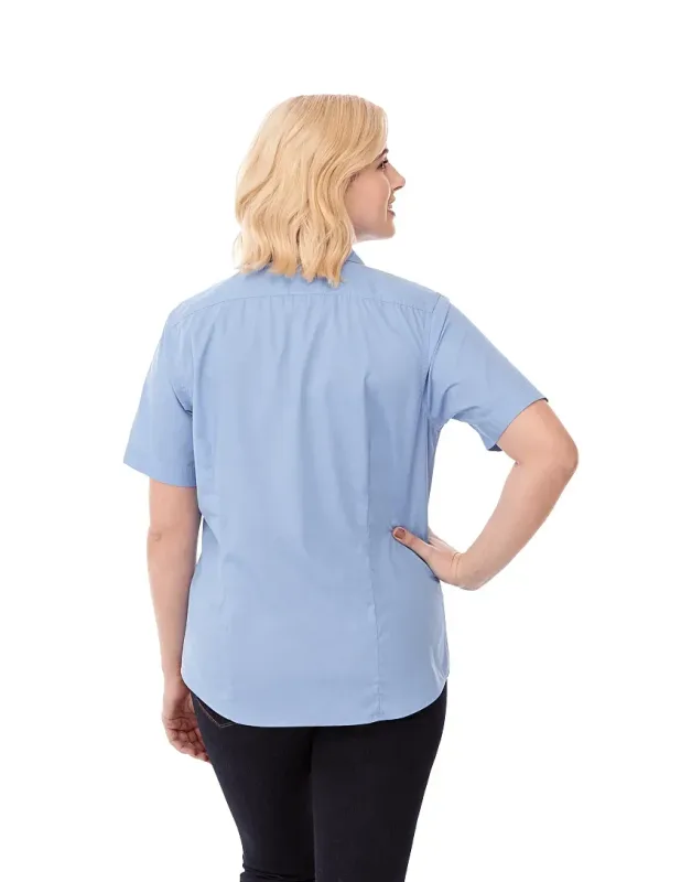 Custom Colter Short Sleeve Button Up Women's Shirt — view 13