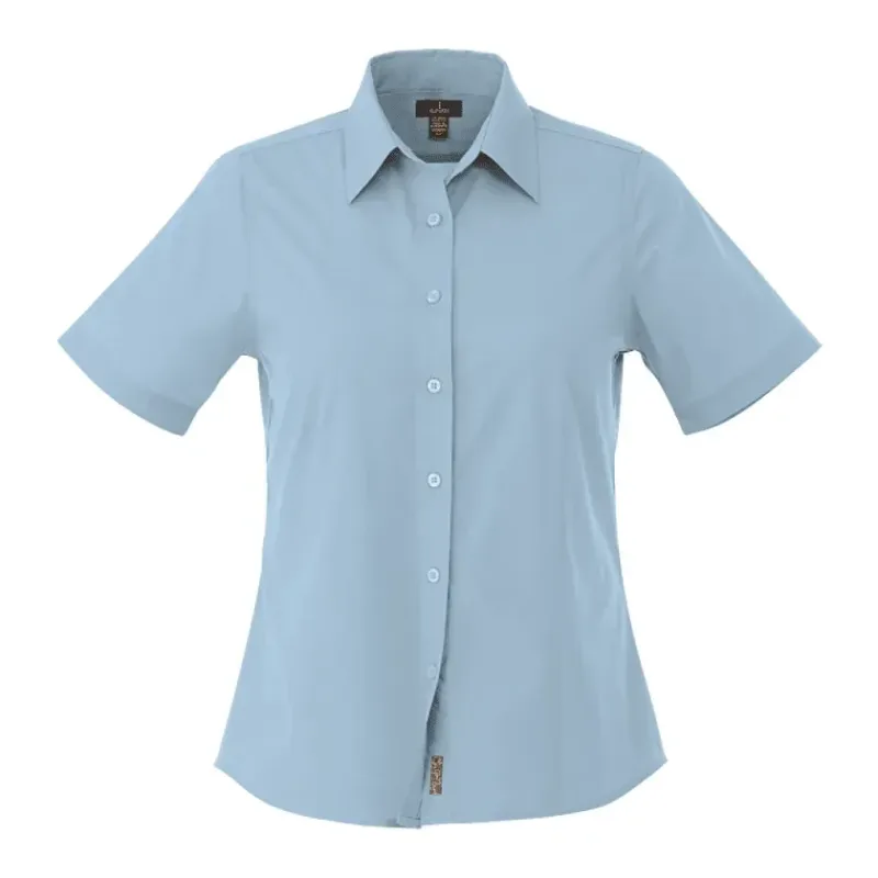 Custom Colter Short Sleeve Button Up Women's Shirt — view 14