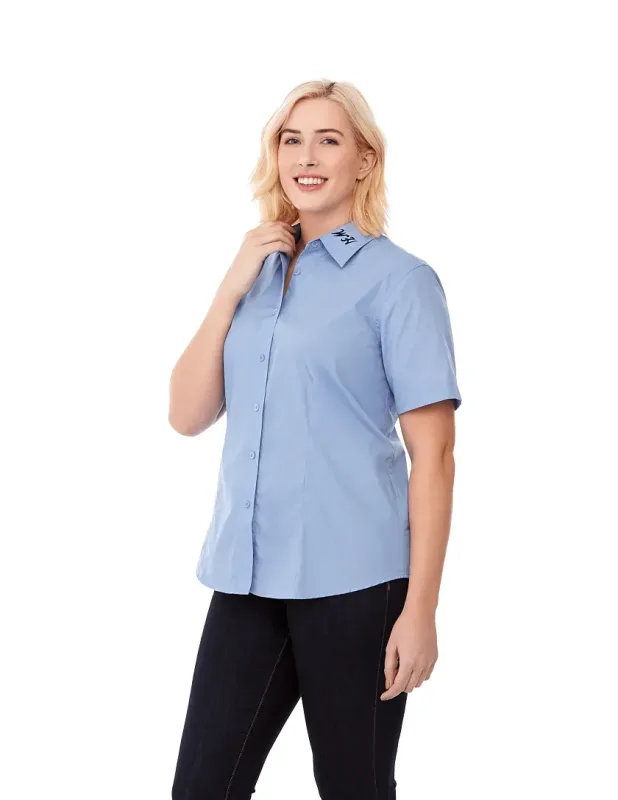 Custom Colter Short Sleeve Button Up Women's Shirt — view 17