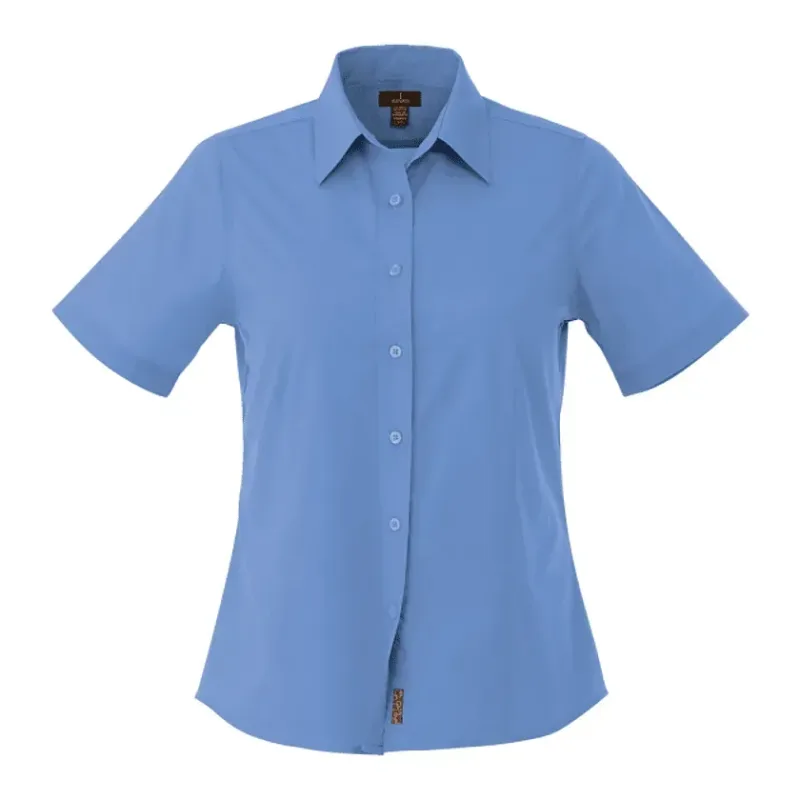 Custom Colter Short Sleeve Button Up Women's Shirt — view 18