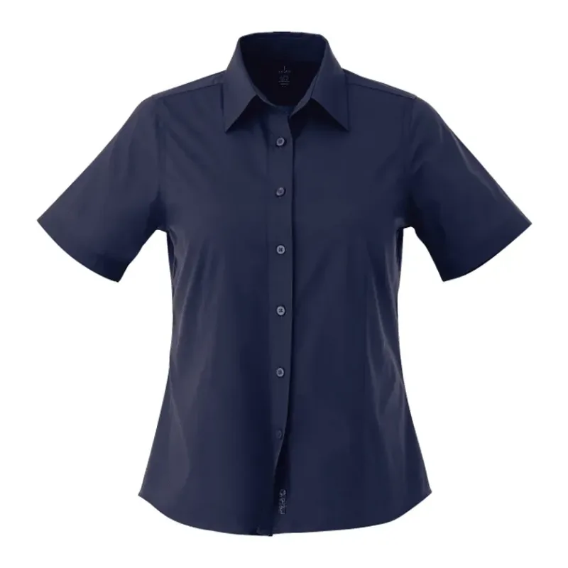 Custom Colter Short Sleeve Button Up Women's Shirt — view 20