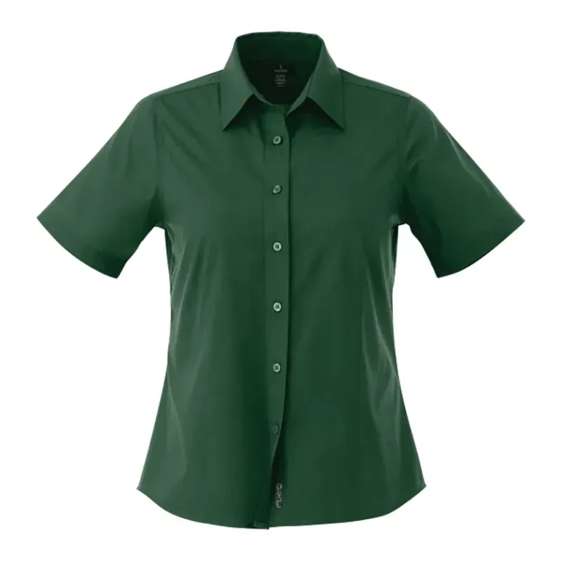 Custom Colter Short Sleeve Button Up Women's Shirt — view 22