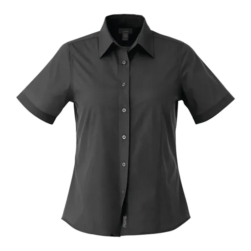 Custom Colter Short Sleeve Button Up Women's Shirt — view 27