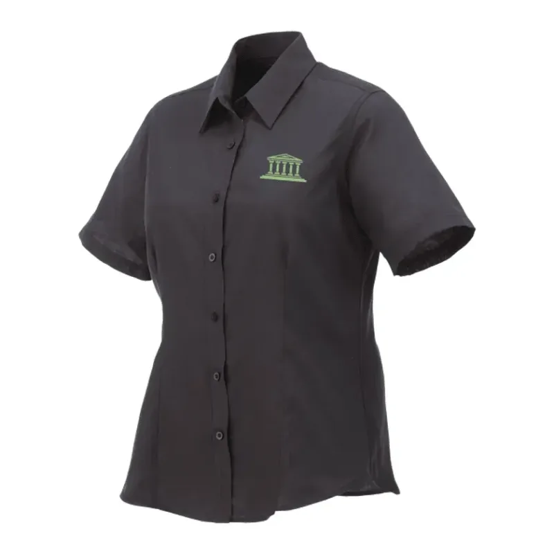Custom Colter Short Sleeve Button Up Women's Shirt — view 29
