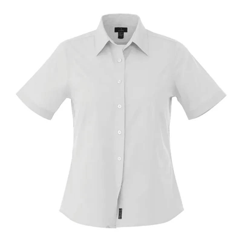 Custom Colter Short Sleeve Button Up Women's Shirt — view 3