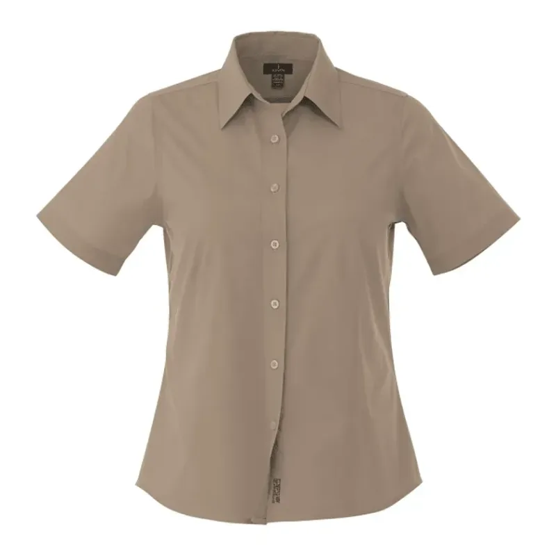 Custom Colter Short Sleeve Button Up Women's Shirt — view 6