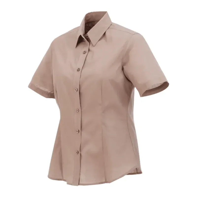Custom Colter Short Sleeve Button Up Women's Shirt — view 7
