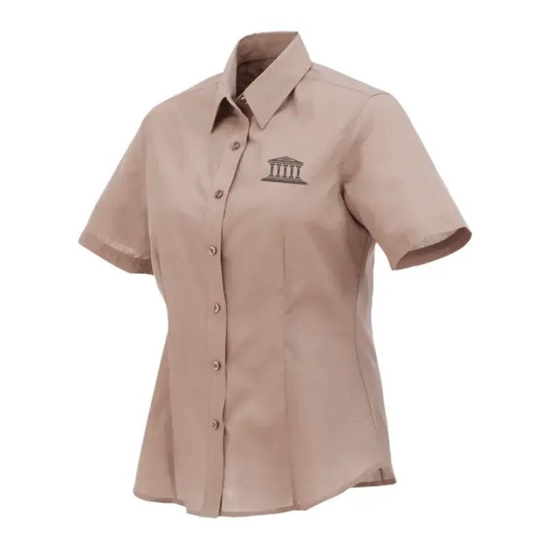 Custom Colter Short Sleeve Button Up Women's Shirt — view 8