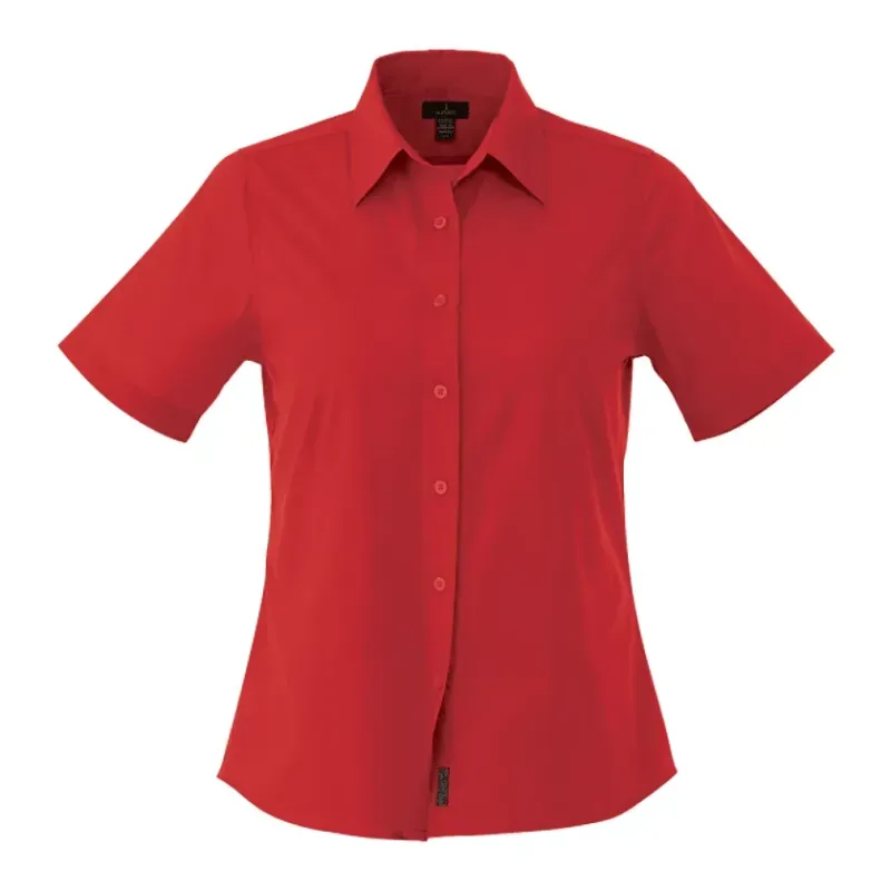 Custom Colter Short Sleeve Button Up Women's Shirt — view 9