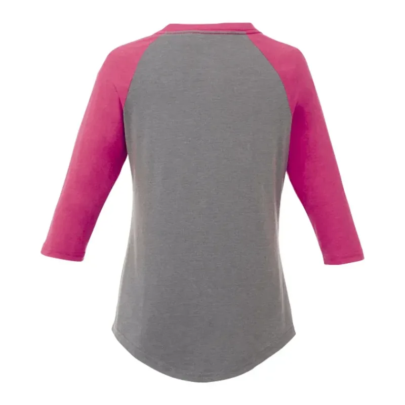Custom Women's Dakota Three Quarter Raglan Tee — view 10