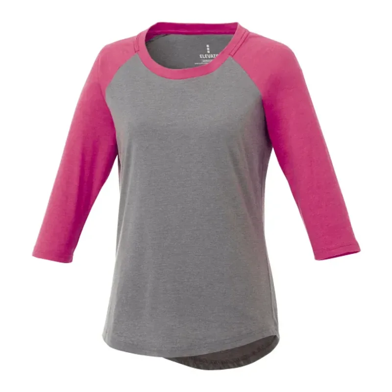 Custom Women's Dakota Three Quarter Raglan Tee — view 11