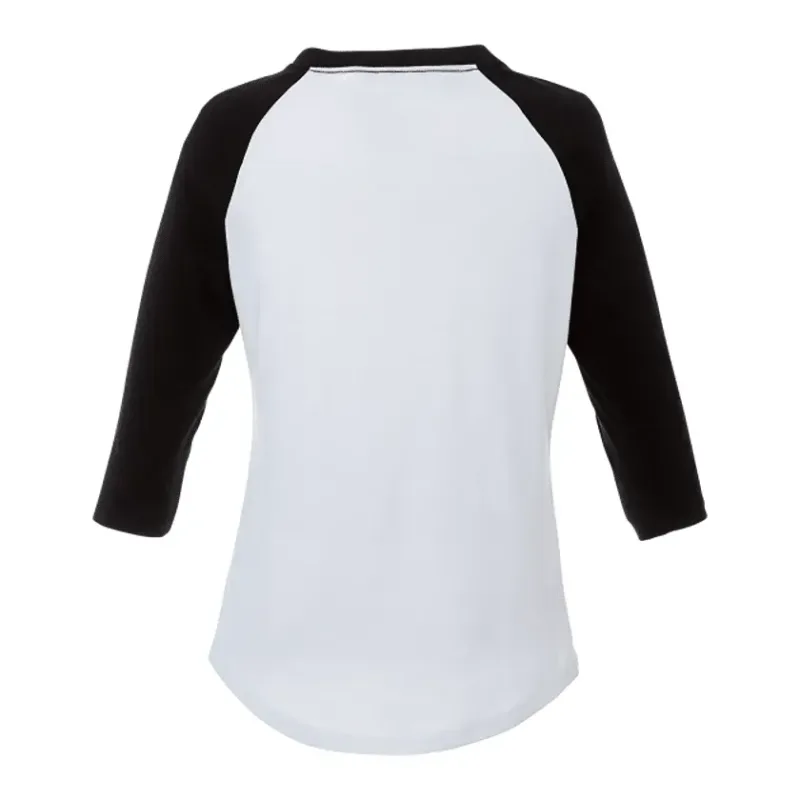 Custom Women's Dakota Three Quarter Raglan Tee — view 2