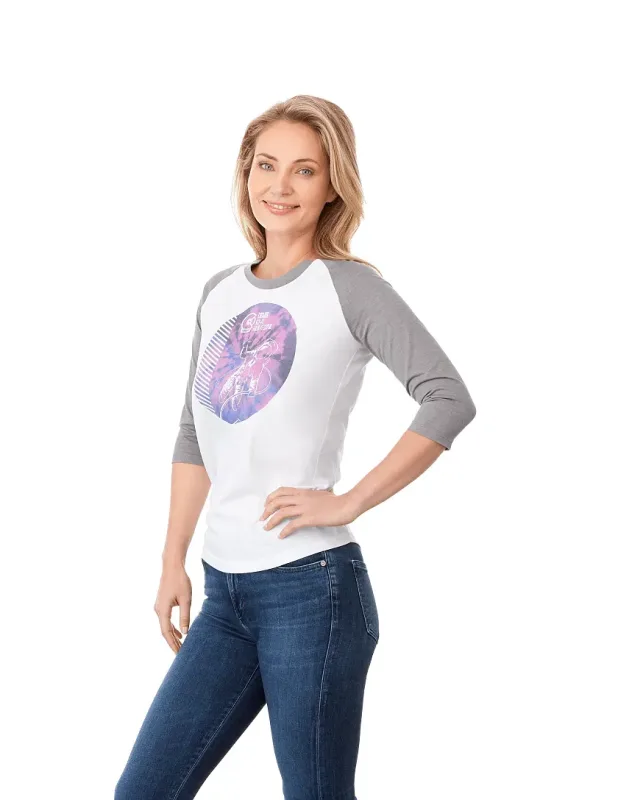 Custom Women's Dakota Three Quarter Raglan Tee — view 27