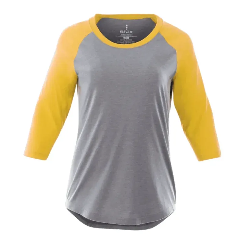 Custom Women's Dakota Three Quarter Raglan Tee — view 3