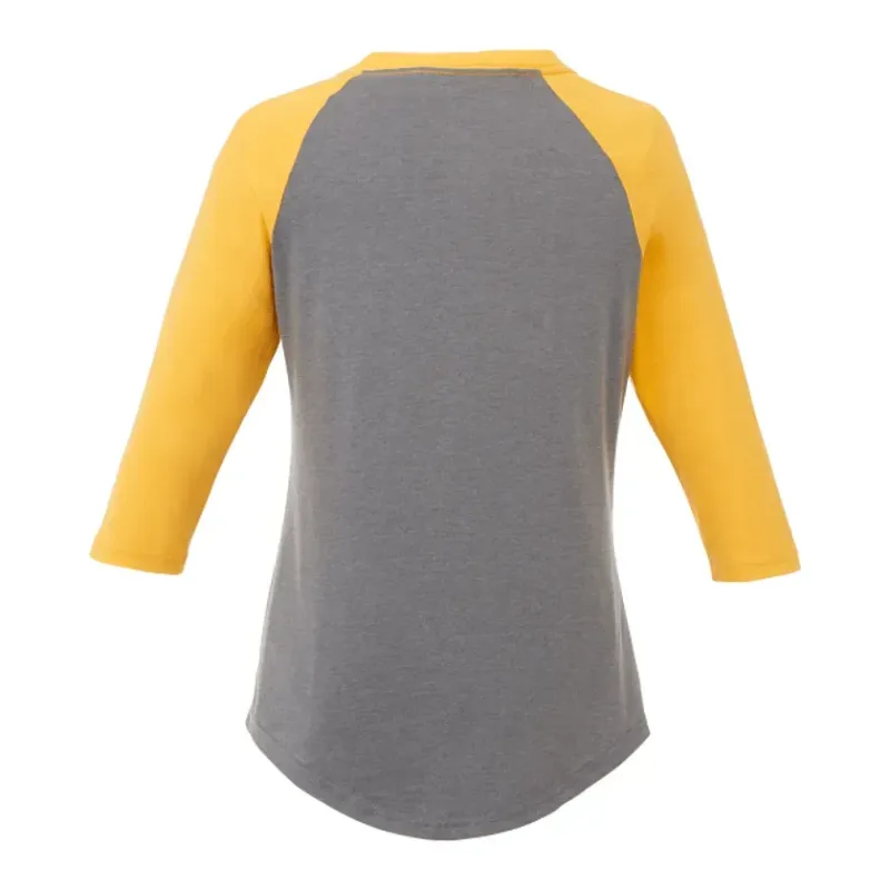 Custom Women's Dakota Three Quarter Raglan Tee — view 4