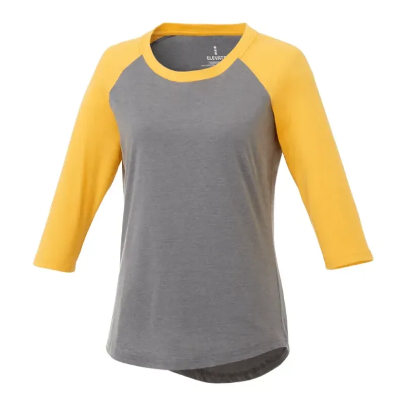 Custom Women's Dakota Three Quarter Raglan Tee — view 5