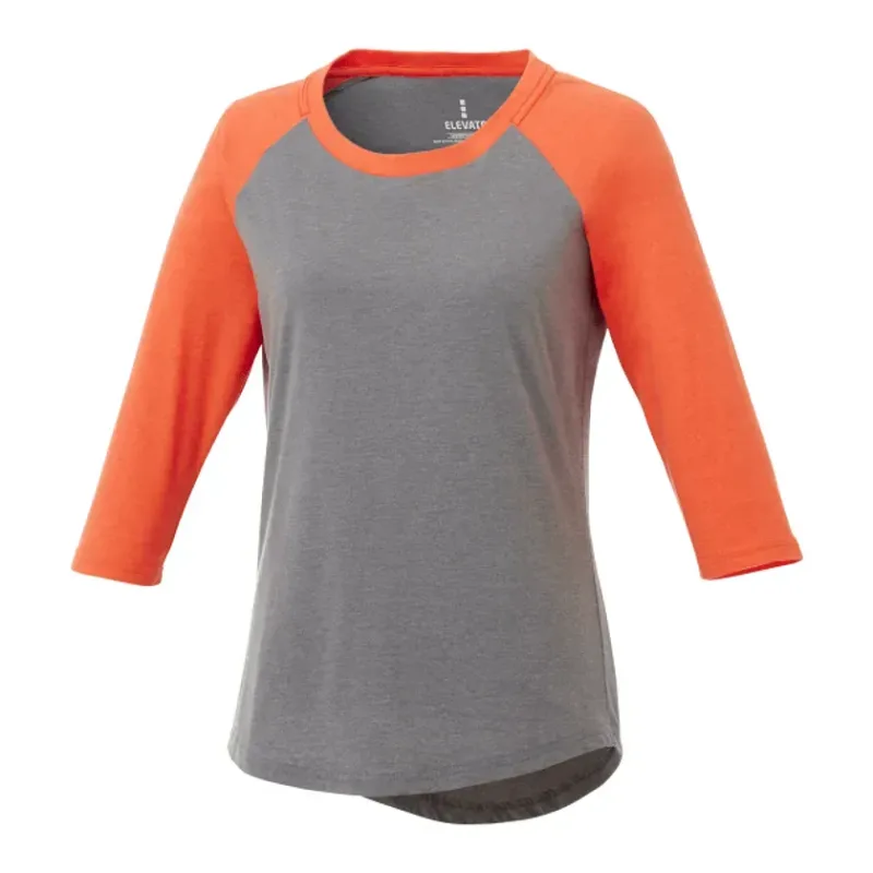 Custom Women's Dakota Three Quarter Raglan Tee — view 8