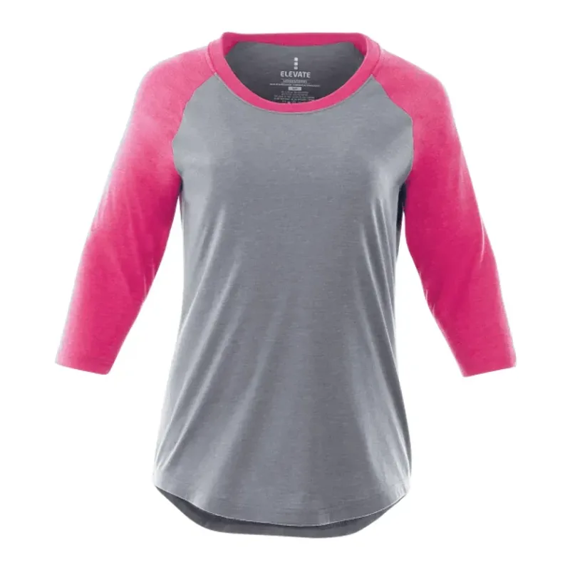 Custom Women's Dakota Three Quarter Raglan Tee — view 9