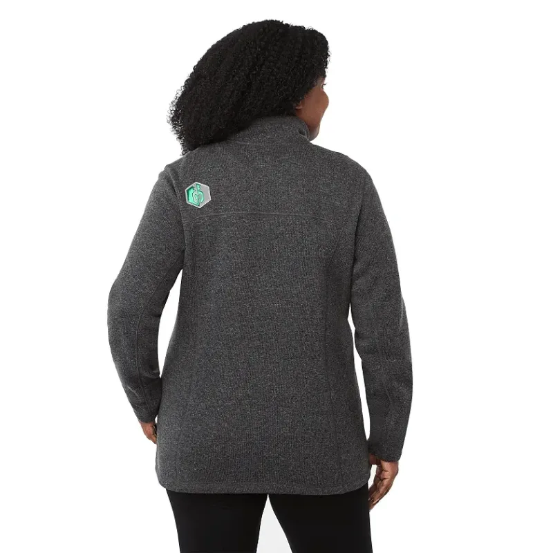 Custom Women's Darnell Full Zip Eco-Knit Sweater — view 17