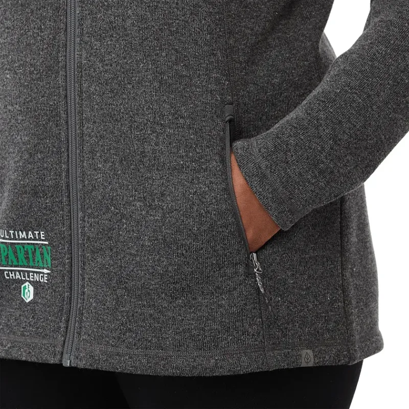 Custom Women's Darnell Full Zip Eco-Knit Sweater — view 19