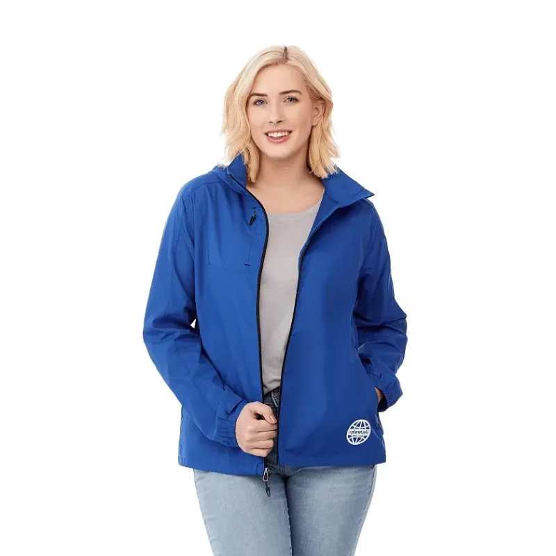 Custom Lightweight Water Resistant Jacket with Hood - Women's FLINT — view 22