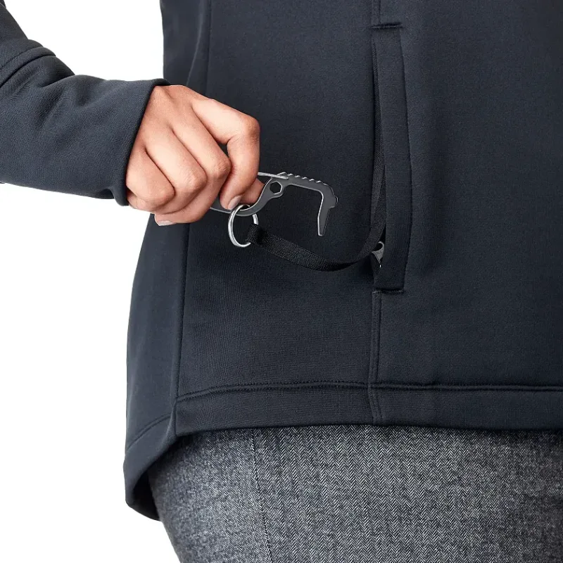 Custom Eco Knit Women's Frazier Jacket with No Contact Keychain — view 3