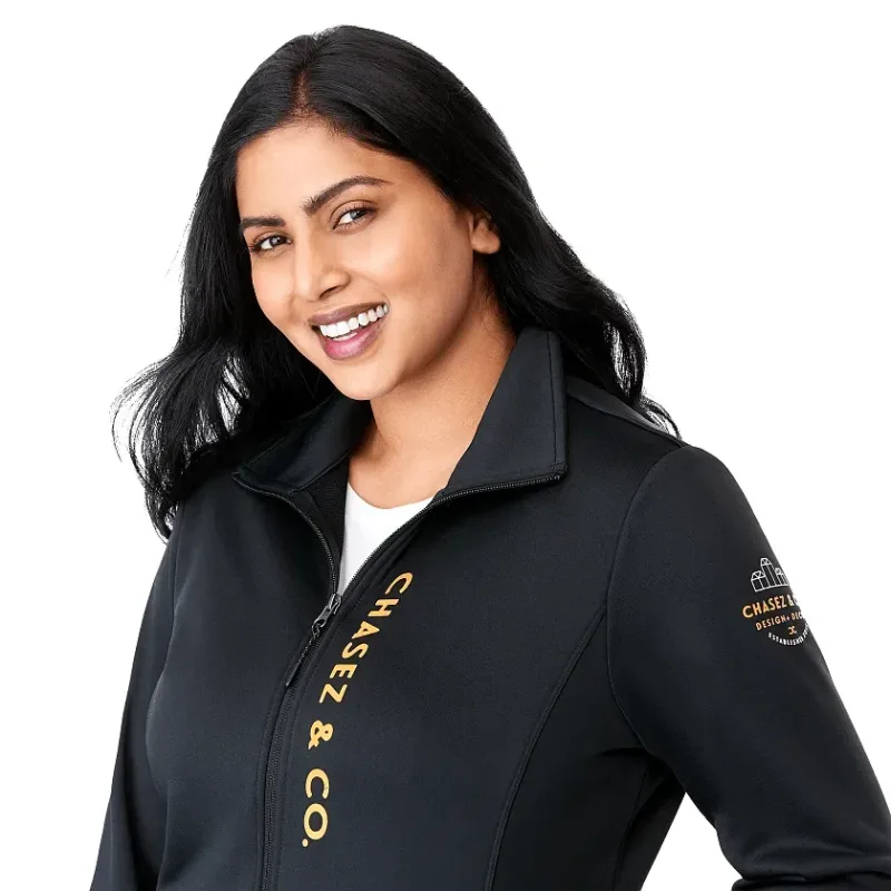 Custom Eco Knit Women's Frazier Jacket with No Contact Keychain — view 9