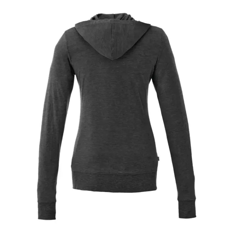 Custom Women's Lightweight Knit Full Zip Garner Hoodie with Thumb Holes — view 19