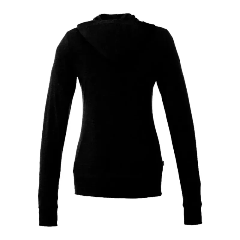 Custom Women's Lightweight Knit Full Zip Garner Hoodie with Thumb Holes — view 22