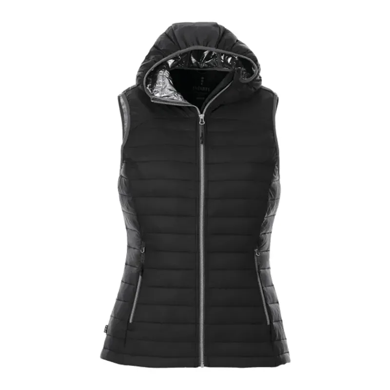 Custom Women's Insulated Packable Puffer Vest with Hood - Junction — view 16