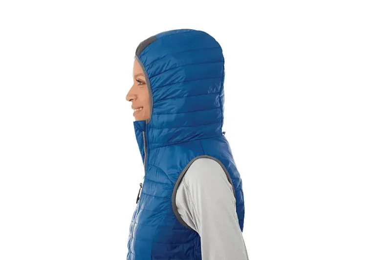 Custom Women's Insulated Packable Puffer Vest with Hood - Junction — view 4
