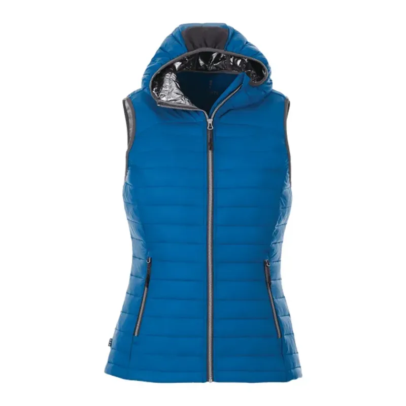 Custom Women's Insulated Packable Puffer Vest with Hood - Junction — view 7